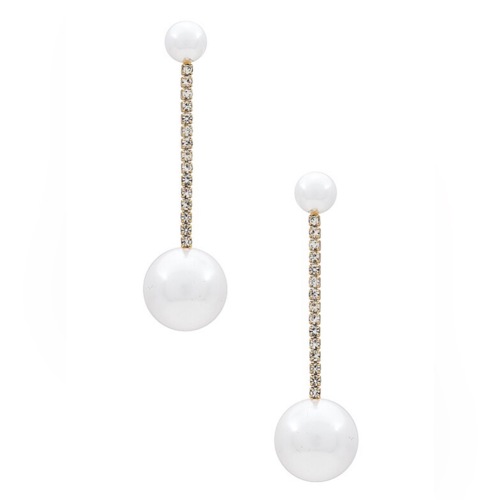 Shashi Pave Pearl Drop Earrings 20$